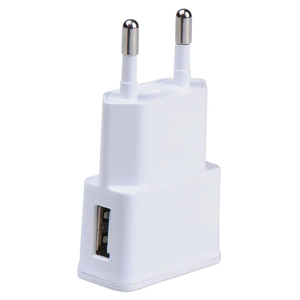 EU Plug 1 Port USB Mobile Phone Charger Universal Travel Wall Chargers Black/White Charging Adapter For Iphones 13 Pro Samsung