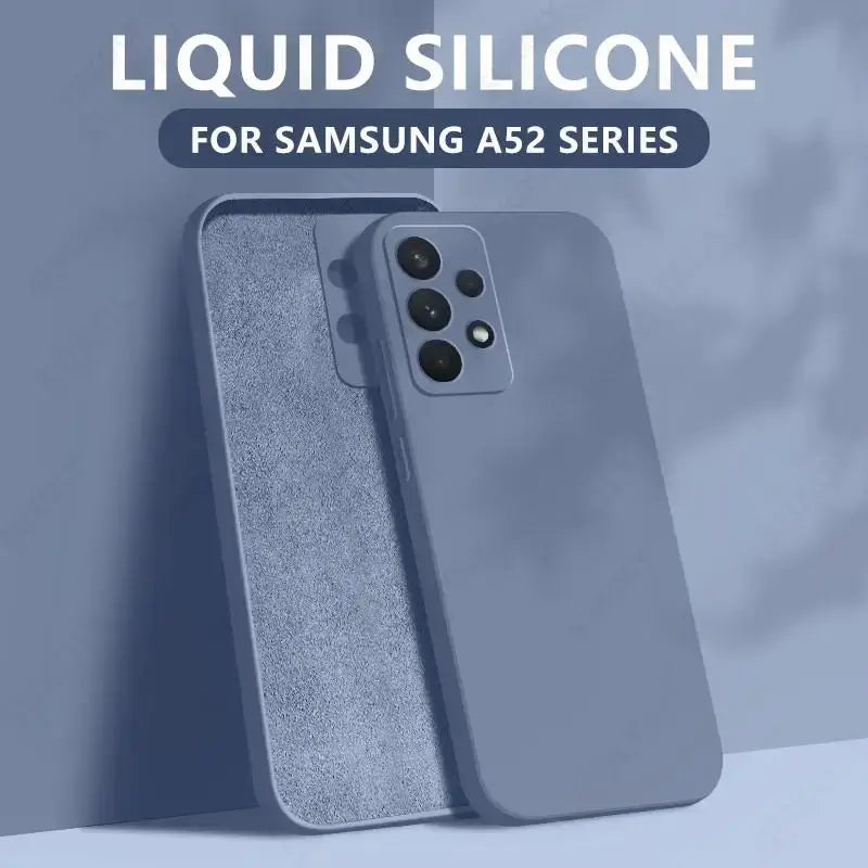 Liquid TPU Silicone Case For Samsung Galaxy S24 Ultra S23 S22 Ultra S23 S21 FE A52 A54 A53 A51 A55 5G Camera Protect Soft Cover