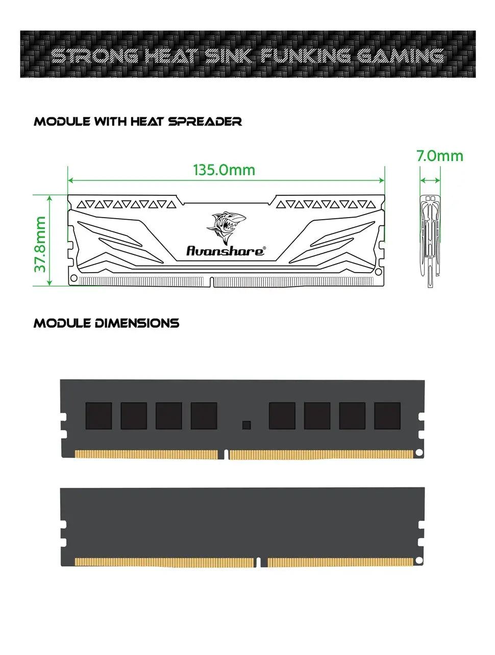 Memoria RAM DDR3 DDR4 Avanshare de 16 GB, 8 GB, 4 GB, 2 GB, 1333, 1600, 2400, 2666 y 3200 MHz, para escritorio, UDIMM, para todas las placas base Intel y AMD