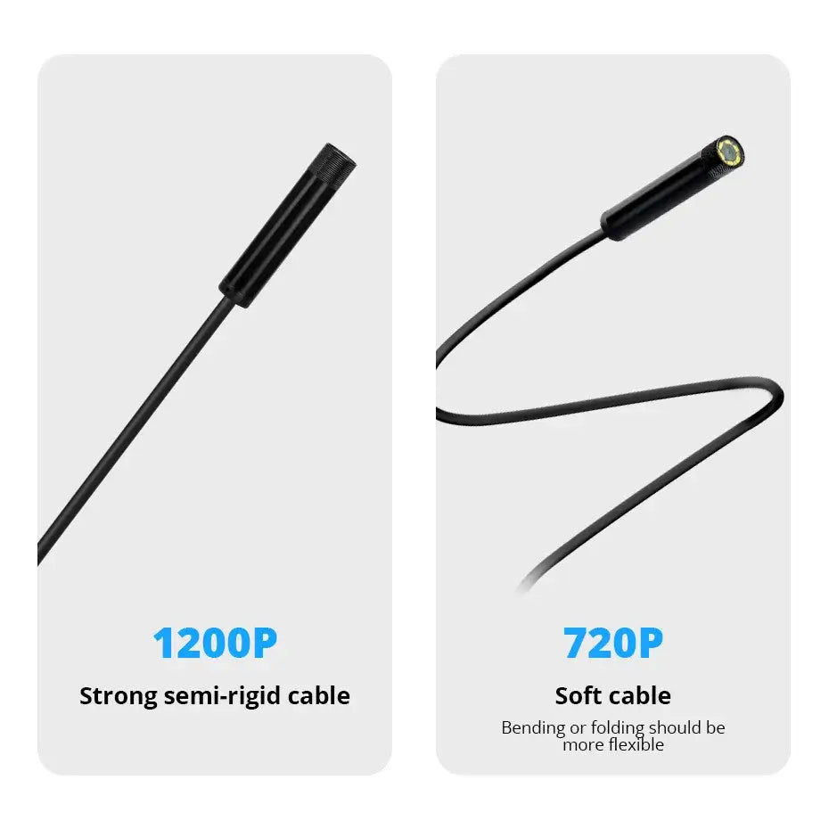 KERUI 1200P WiFi Endoscope Waterproof Inspection Snake Mini Camera USB Borescope for Car for Iphone & Android Smartphone