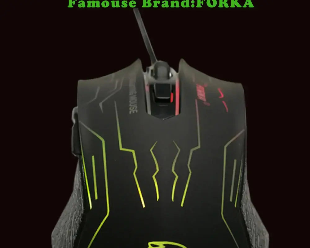 FORKA Silent Click USB Wired Gaming Mouse 6 Buttons 3200DPI Mute Optical Computer Mouse Gamer Mice for PC Laptop Notebook Game