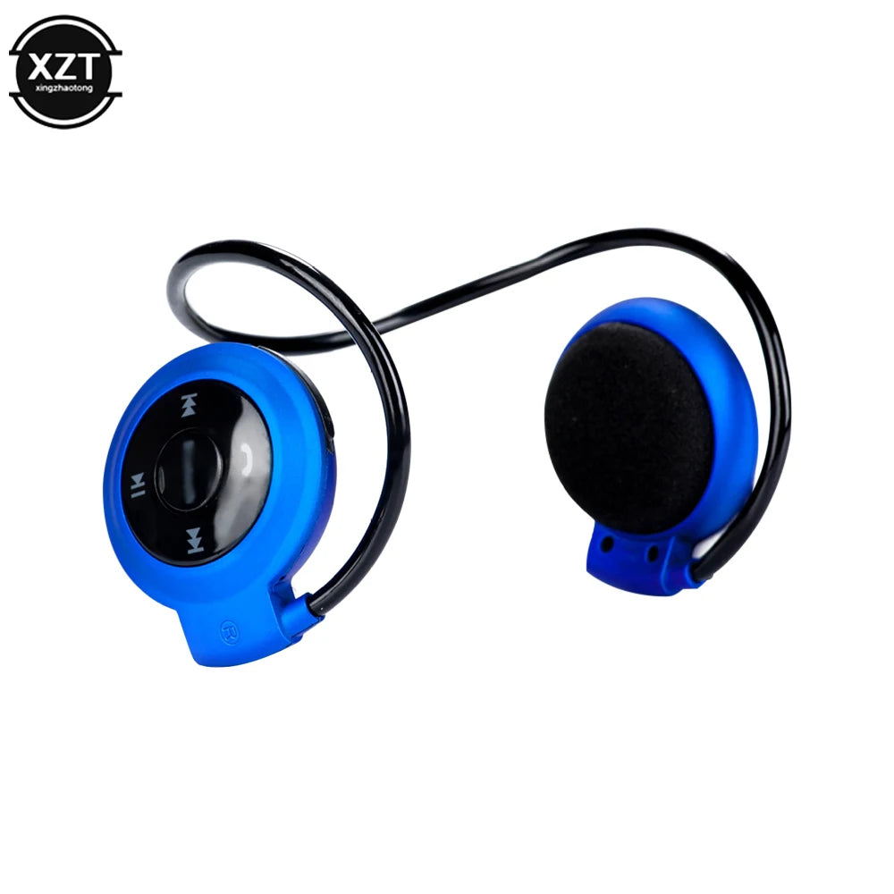 Sport Wireless Bluetooth-compatib Headphones Stereo Earphones Mp3 Music Player Headset Earpiece Micro SD Card Slot Handsfree Mic