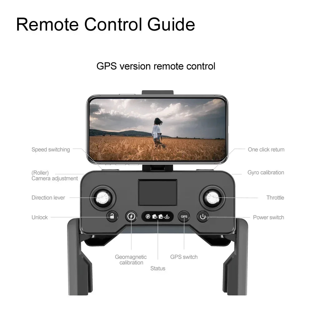 2024 Neue V168 Original GPS-Drohne 5G Professionelle 8K HD-Luftfotografie Omnidirektionale Hindernisvermeidungsdrohne mit zwei Kameras