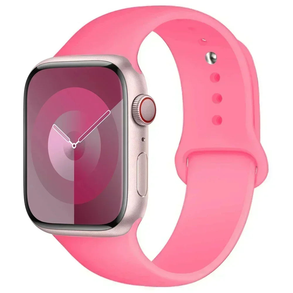 Silikonband für Apple Watch Band 44mm 40mm 45mm 41mm 49mm 42mm 38 46 mm Armband IWatch Serie 10 9 8 7 SE 6 5 4 Ultra 1 2 3