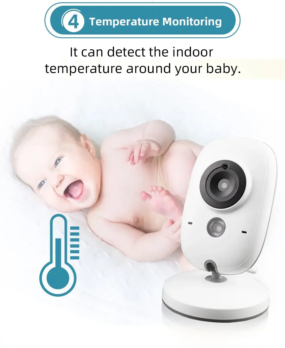 TakTark 3,2 Zoll Wireless Video Baby Monitor Auto Nachtsicht Zwei-Weg Intercom Temperatur Überwachung Überwachung Kamera Nanny