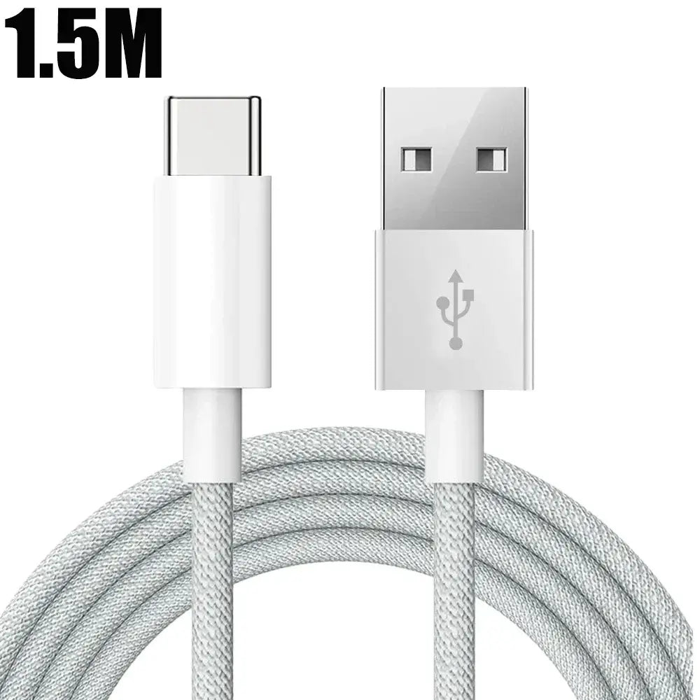 Cable USB C para iPhone 15/15 Pro/15 Pro Max/15 Plus Carplay, cable de carga rápida para teléfono móvil, cables trenzados de nailon para Xiaomi