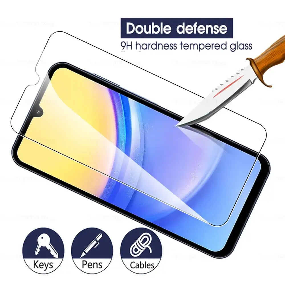 2 protectores de pantalla de vidrio templado para Samsung Galaxy A15 5G, película protectora de seguridad para Samsung A15 4G Galaxy A15