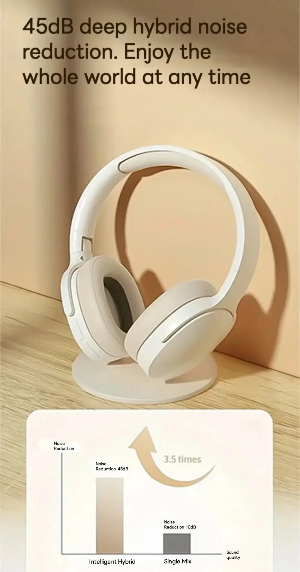 Auriculares inalámbricos Bluetooth P2961 con diadema, estéreo HIFI, auténticos auriculares deportivos con reproductor de música TF/AUX y micrófono, regalos