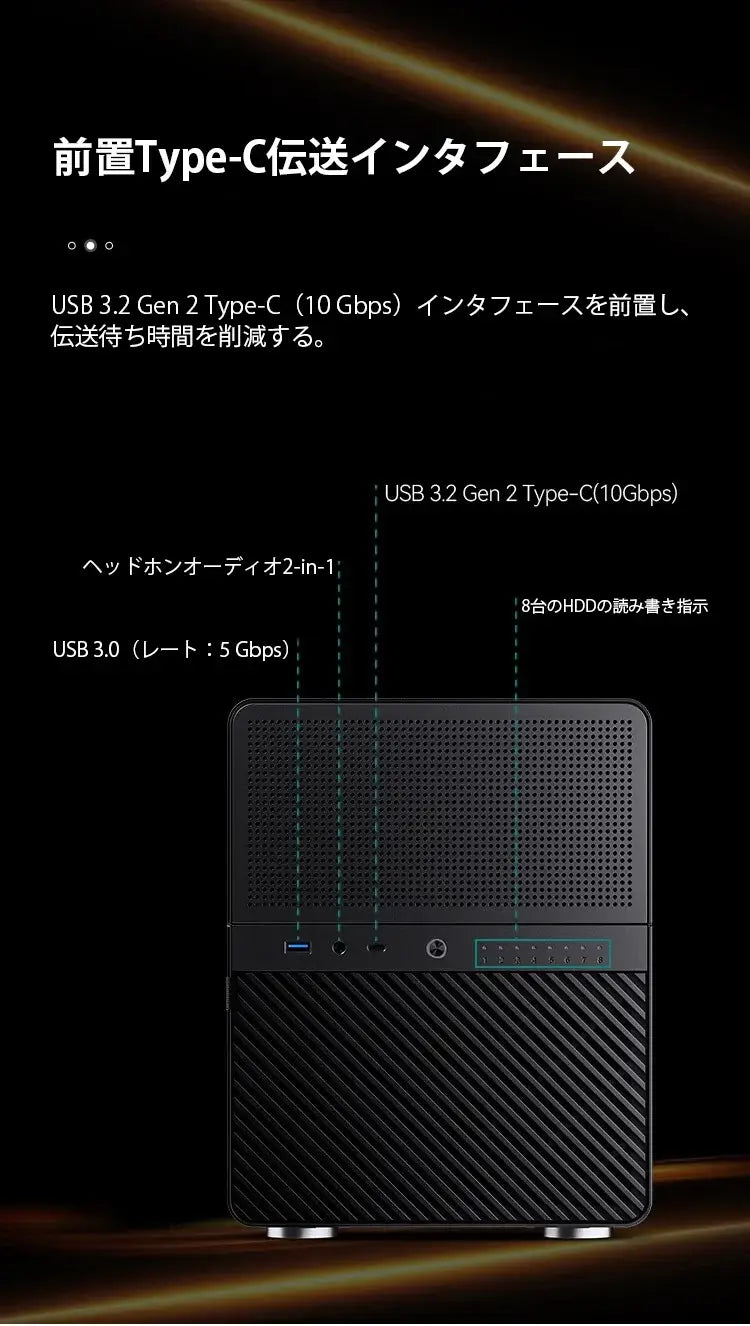 JONSBO N3 NAS Mini-Gehäuse All-In-One-ITX-Aluminiumgehäuse, Unterstützung für 8 Festplatten, 130 mm CPU-Kühler, 250 mm Grafikkarte mit 100 mm * 2 Lüftern