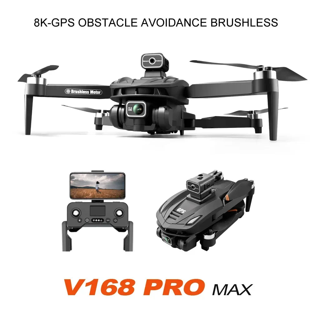 Für Xiaomi V168 Drone 8K 5G GPS Professionelle HD Luftaufnahmen Dual-Kamera Omnidirektionale Hindernisvermeidung Drone Original