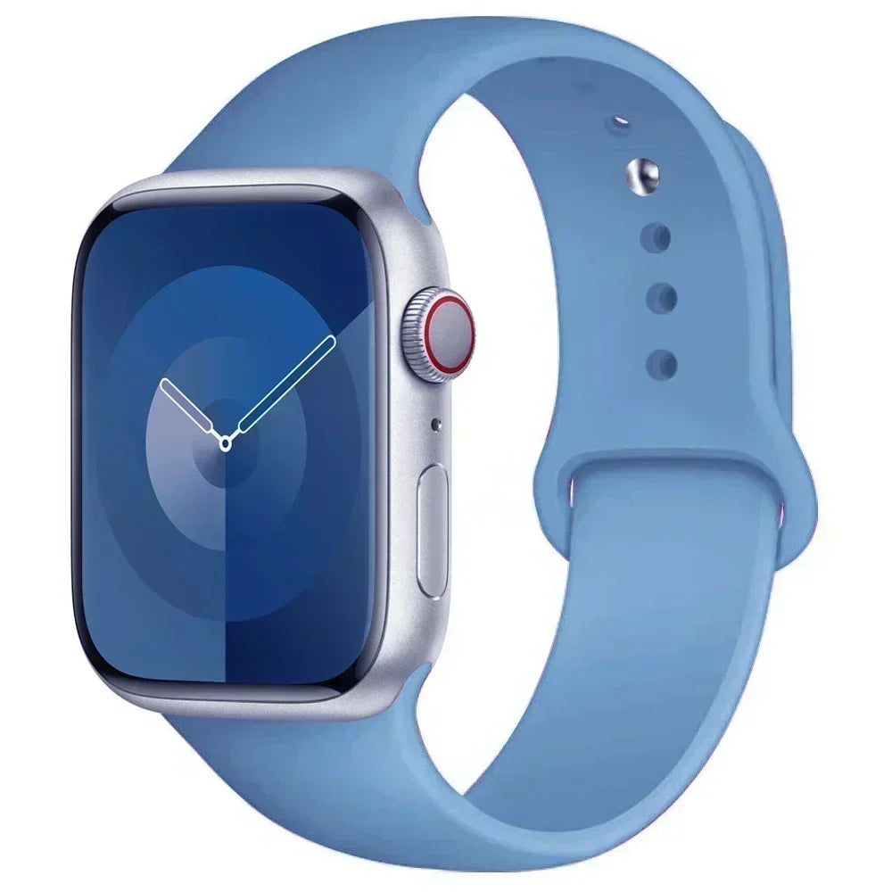 Silikonband für Apple Watch Band 44mm 40mm 45mm 41mm 49mm 42mm 38 46 mm Armband IWatch Serie 10 9 8 7 SE 6 5 4 Ultra 1 2 3