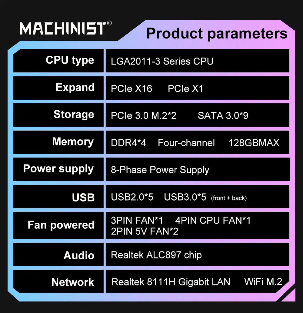 MACHINIST X99 Motherboard Combo LGA 2011-3 Xeon E5 2680 V4 Kit CPU Prozessor DDR4 32GB 2400MHz RAM NVME M.2 Vier Kanal X99-K9