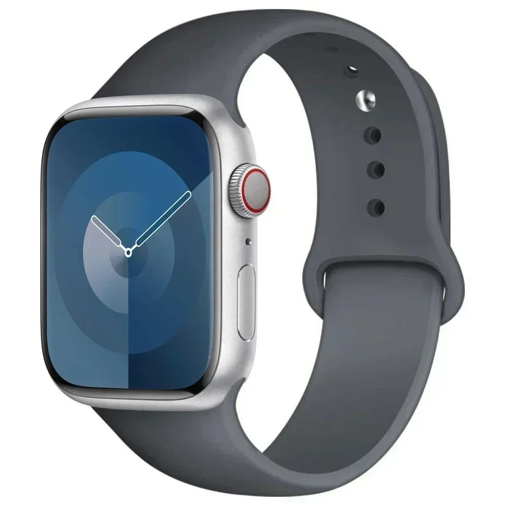 Silikonband für Apple Watch Band 44mm 40mm 45mm 41mm 49mm 42mm 38 46 mm Armband IWatch Serie 10 9 8 7 SE 6 5 4 Ultra 1 2 3