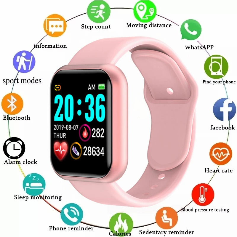 Multifunktionale Smart Watch Männer Frauen Bluetooth Verbunden Telefon Musik Fitness Sport Armband Schlaf Monitor Y68 Smartwatch D20