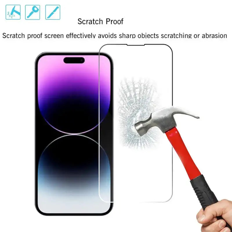 Protector de pantalla de vidrio templado para iPhone 14 Pro 15 16 13 12 11 pro max para iphone 15 pro mica para iphone 13 14 pro película de vidrio