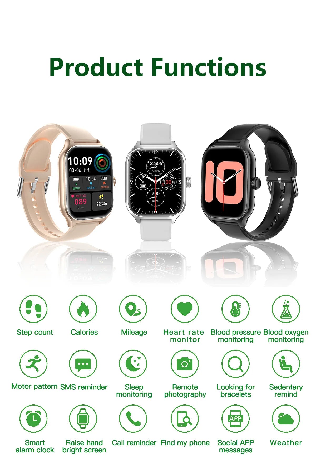 Smart Watch 2024 Android Geschenk Bluetooth Anruf Smartwatch Touch Dial Musik Fitness Tracker Sportuhren