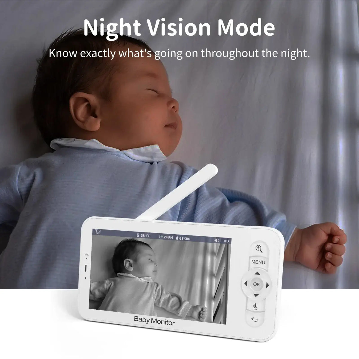 Wifi Baby Monitor Babyphone Video Baby Kamera Bebe Nanny HD 5 Inch LCD Handy APP Steuerung PTZ Lullabies Für Neue geboren