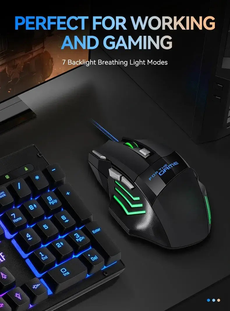 1 PC ITLY Neue Hyperspeed USB-Gaming-Maus RGB-Hintergrundbeleuchtung Ergonomische Spielmäuse 7D Esports Kabelgebundene Maus für Laptop-PC-Gamer