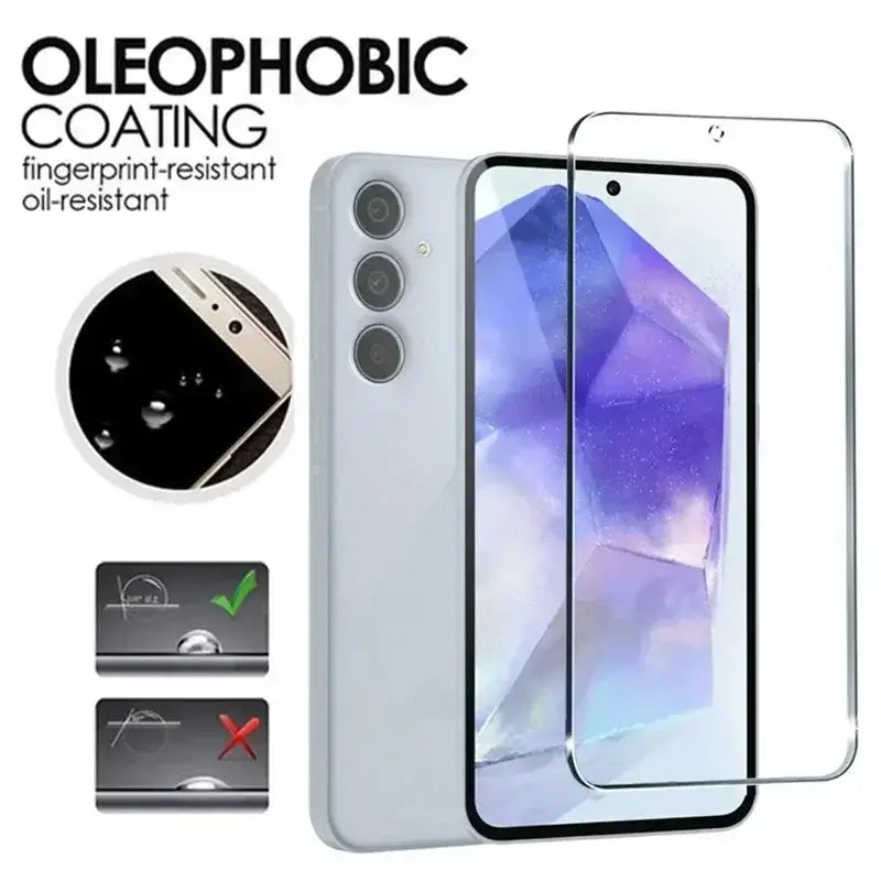 5 uds Protector de pantalla para Samsung A55 A15 A54 A34 A13 A14 A53 A52 A12 A33 A52S A32 A35 A71 A72 A51 A22 S10E S20FE vidrio templado