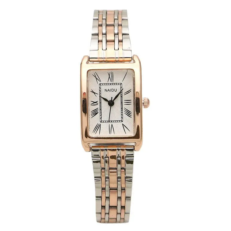 Watches for Women Rectangular Roman Scale Ladies Steel Strap Watch Fashion Trend Thin Strap Quartz Wristwatches Relogio Feminino