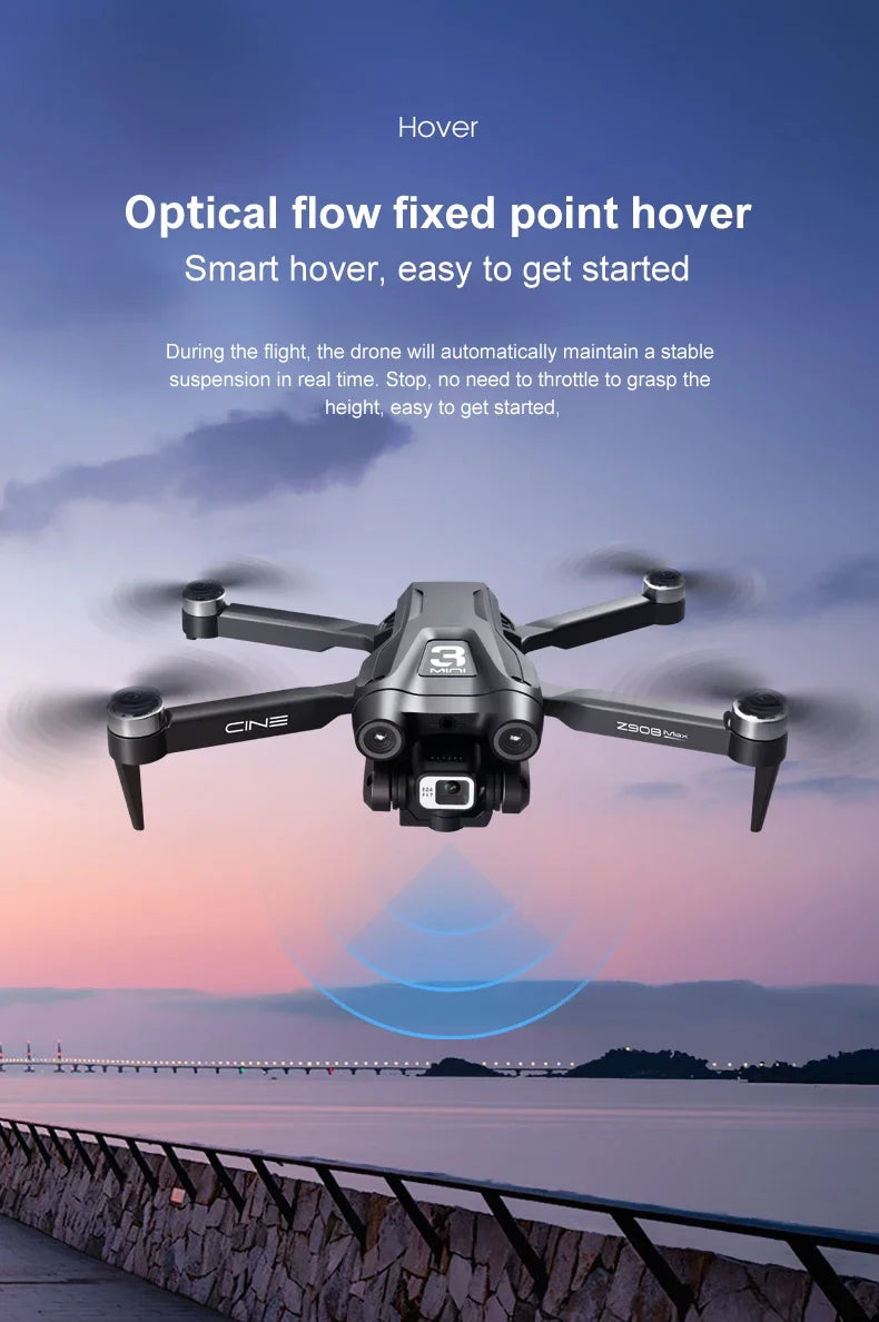 Xiaomi Z908Pro Max Drohne Professionelle Dual Kameras HD 8K Bürstenloser Motor GPS FPV Hindernisvermeidung Klappbarer Quadcopter UVA 1000M