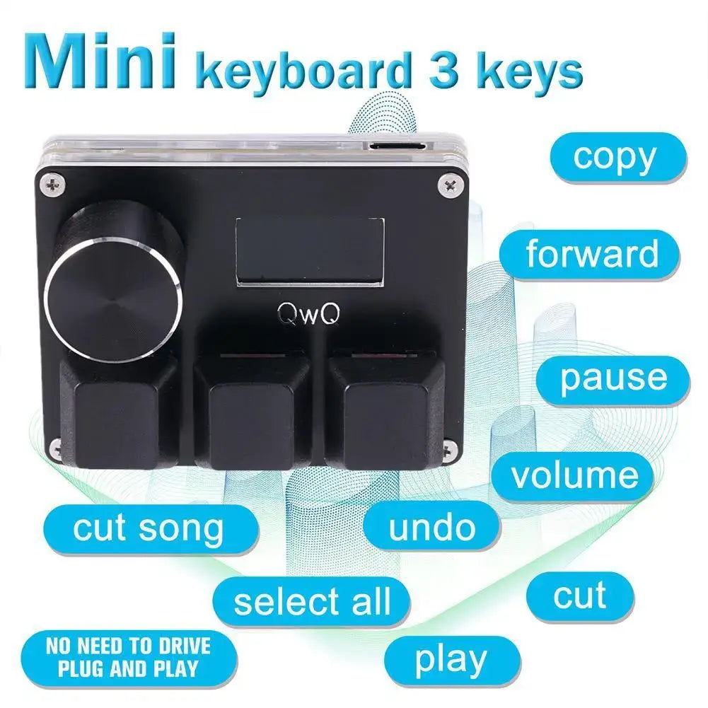 SayoDevice OSU Keyboard O3C Rapid Trigger Hall Switches Magnetic Red Switches Keyboard With Knob Screen Copy Paste Shotcut