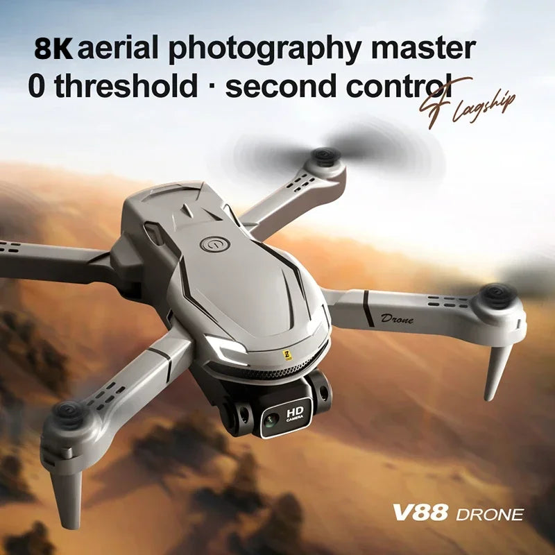 Xiaomi-V88 Professionelle Drohne, 8K, HD-Luftbild, Doppelkamera, omnidirektional, Hindernisvermeidung, WLAN, faltbarer Quadrocopter, 16000 m