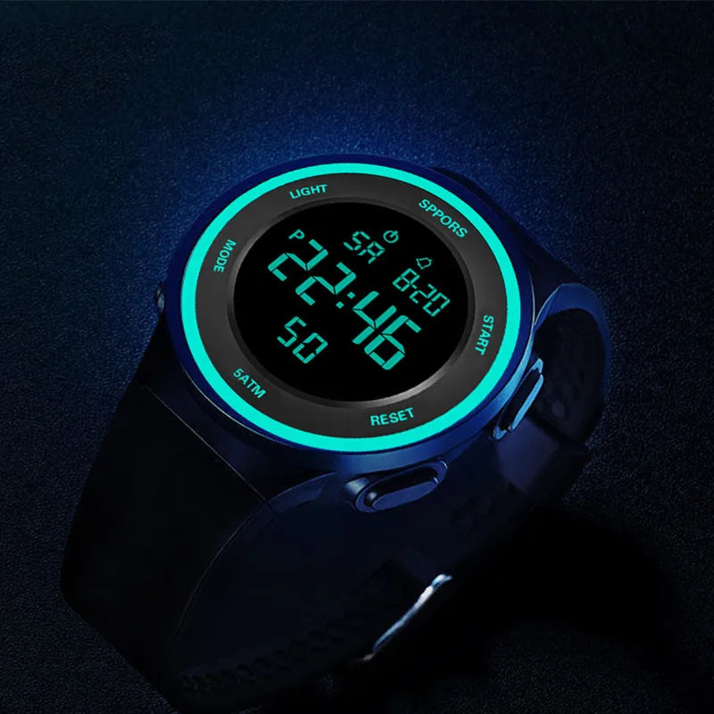 Men Sport LED Watches Top Brand Men Digital Clock Multi-Functional Rubber Man Fitnes Athlete Timekeeping Electronic Watch