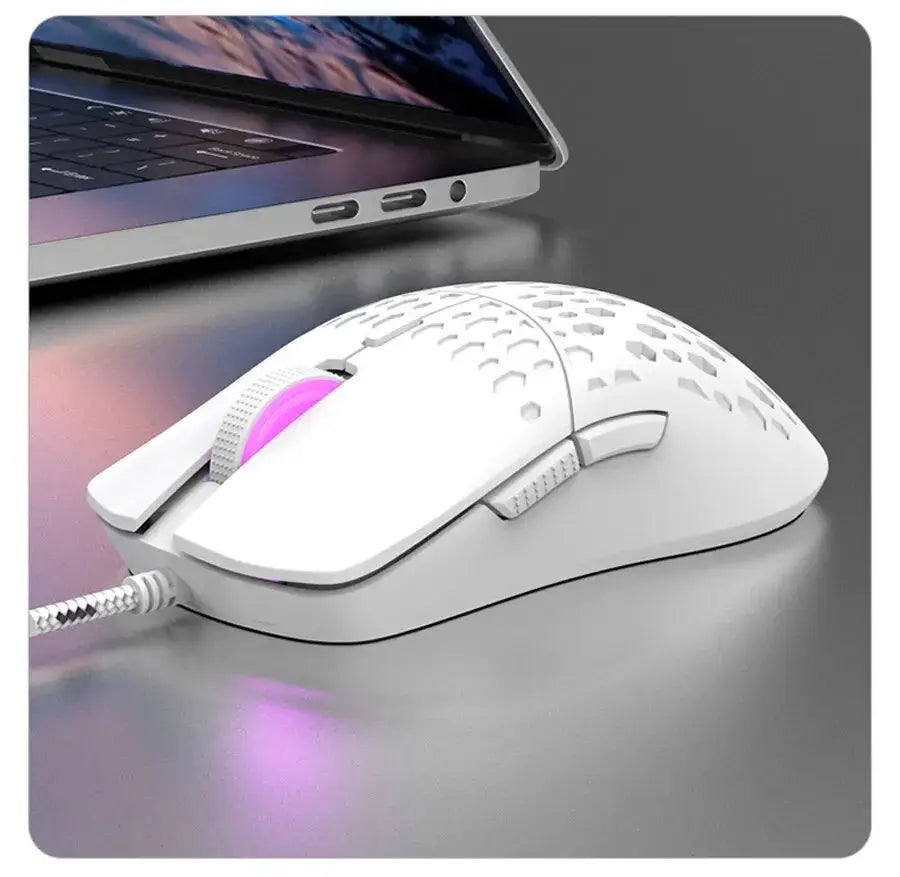 RAIKU G701 Wired 6 Keys Mouse Colorful Lighting Gaming and Office For Microsoft Windows and Apple IOS System