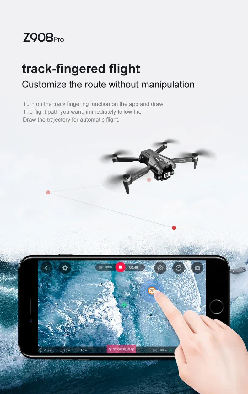 Xiaomi Z908Pro Max Drohne Professionelle Dual Kameras HD 8K Bürstenloser Motor GPS FPV Hindernisvermeidung Klappbarer Quadcopter UVA 1000M