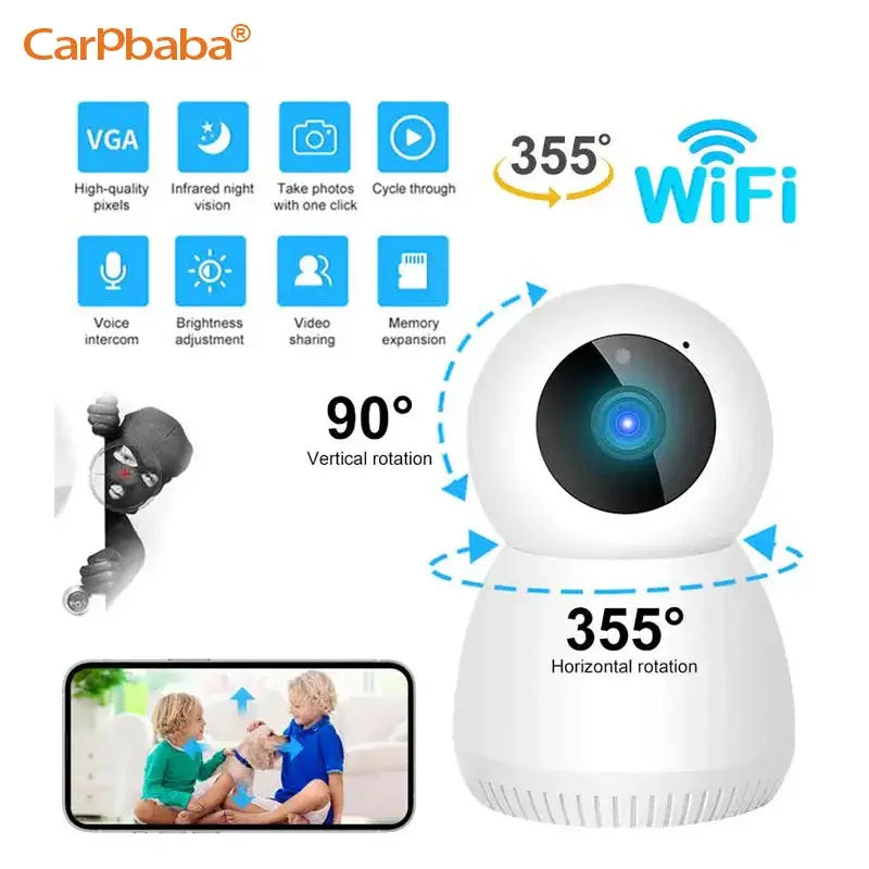 SnowMan WIFI IP-Kamera Smart Home Überwachungskamera Automatisches Tracking Sicherheitsschutz Indoor WiFi Wireless Babyphone