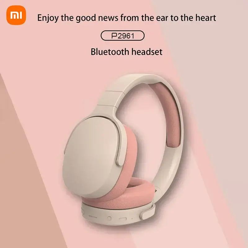 Xiaomi P2961 Bluetooth headset in light colors, showcasing modern design for comfort and style.