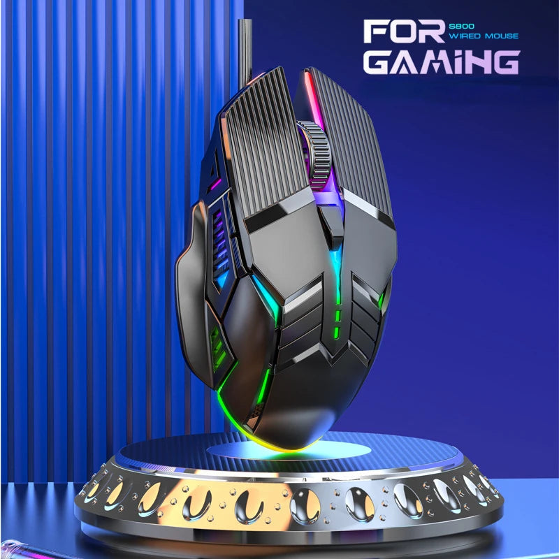 3200DPI Ergonomic Wired Gaming Mouse USB Mouse Gaming RGB Mause Gamer Mouse 6 Button LED Silent Mice for PC Laptop Computer