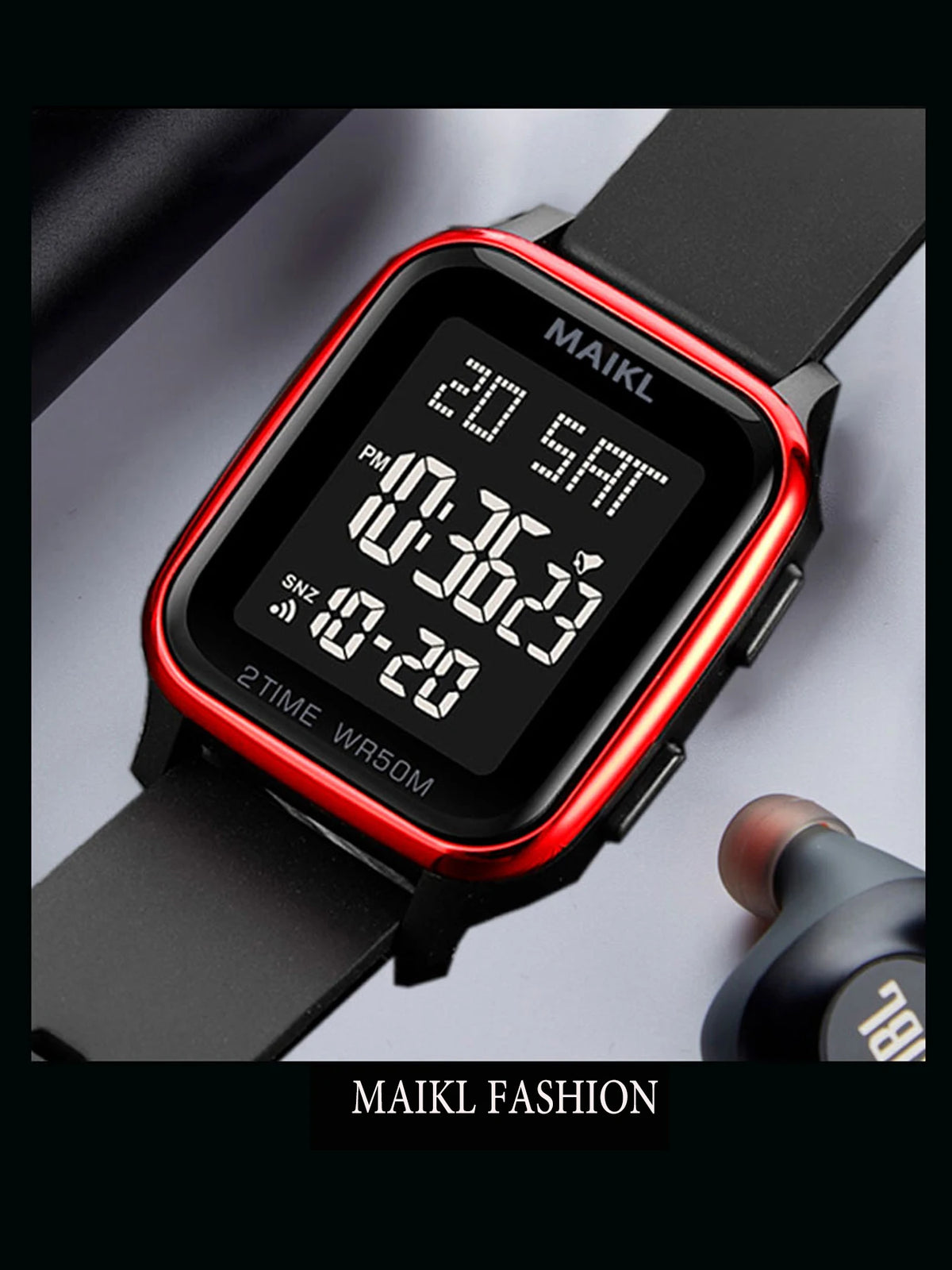 MAIKL Fashion Sports Mens Watch Waterproof Countdown Electronic Back Light Digital Wristwatches for Men Clock Reloj Hombre