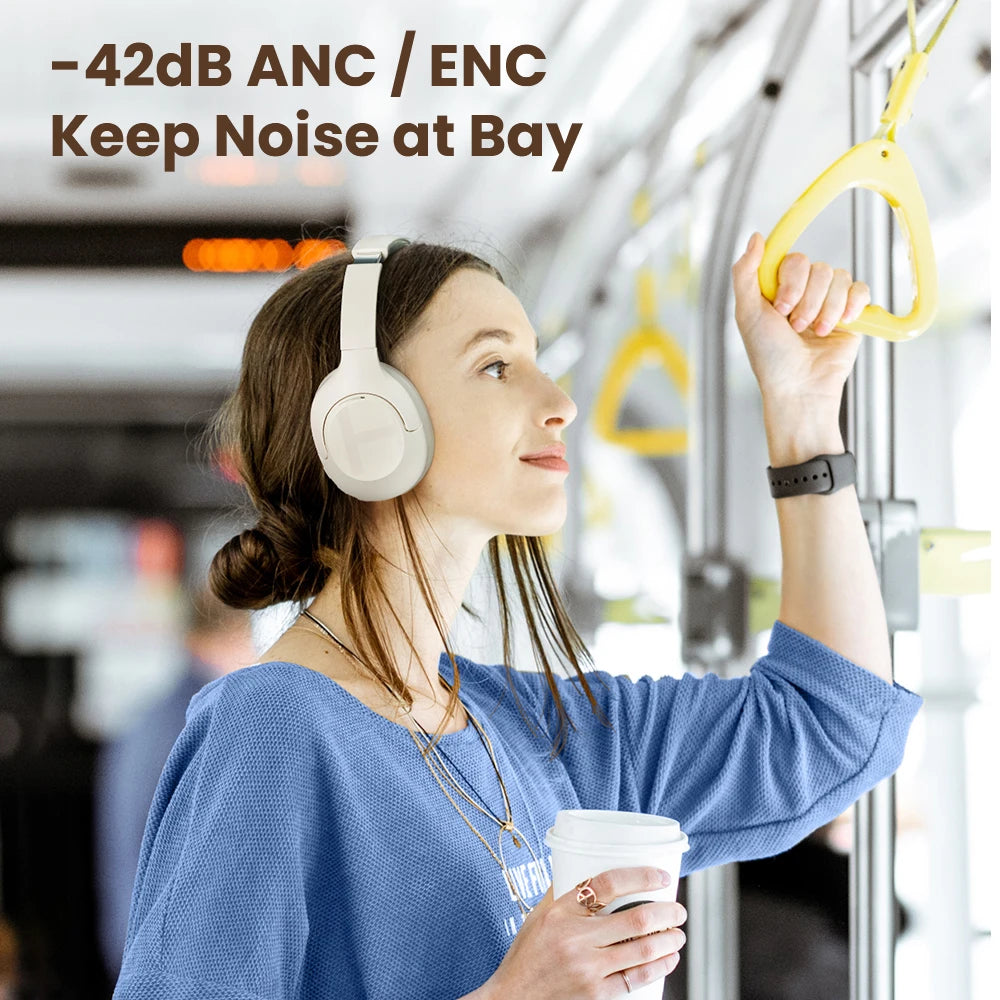 HAYLOU S35 ANC Kabellose Kopfhörer Over-Ear 42 dB ANC-Kopfhörer Bluetooth 5.2 40 mm dynamischer Treiber 60 Stunden Akkulaufzeit Ohrhörer