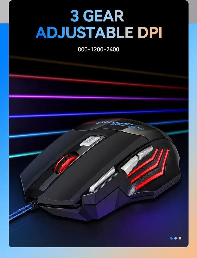 1 PC ITLY Neue Hyperspeed USB-Gaming-Maus RGB-Hintergrundbeleuchtung Ergonomische Spielmäuse 7D Esports Kabelgebundene Maus für Laptop-PC-Gamer