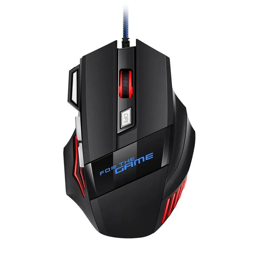 1 PC ITLY Neue Hyperspeed USB-Gaming-Maus RGB-Hintergrundbeleuchtung Ergonomische Spielmäuse 7D Esports Kabelgebundene Maus für Laptop-PC-Gamer