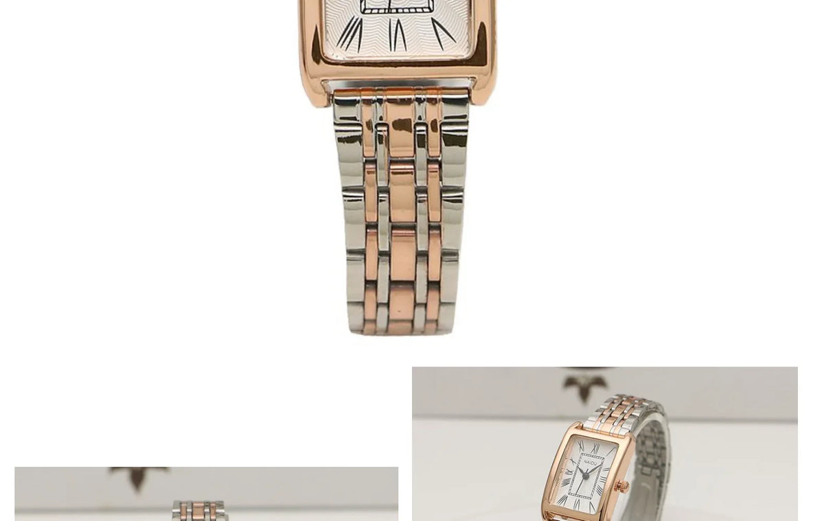 Watches for Women Rectangular Roman Scale Ladies Steel Strap Watch Fashion Trend Thin Strap Quartz Wristwatches Relogio Feminino