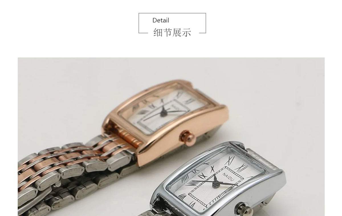 Watches for Women Rectangular Roman Scale Ladies Steel Strap Watch Fashion Trend Thin Strap Quartz Wristwatches Relogio Feminino