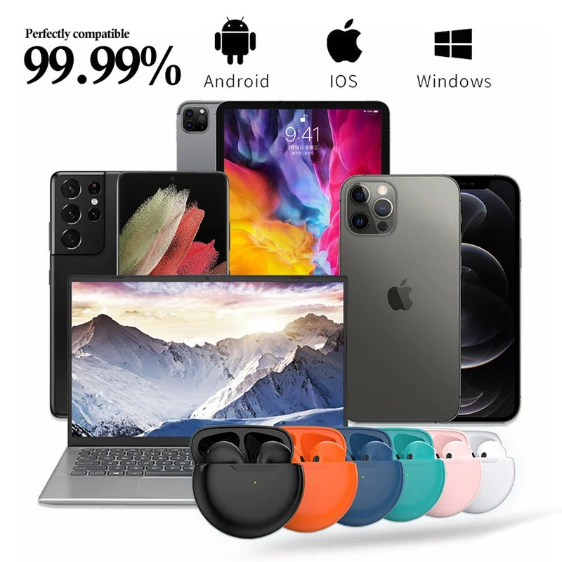 Original Air Pro 6 TWS Drahtlose Kopfhörer Fone Bluetooth Kopfhörer Mic Pods InEar Earpods Pro6 Ohrhörer sport Headset Für Xiaomi