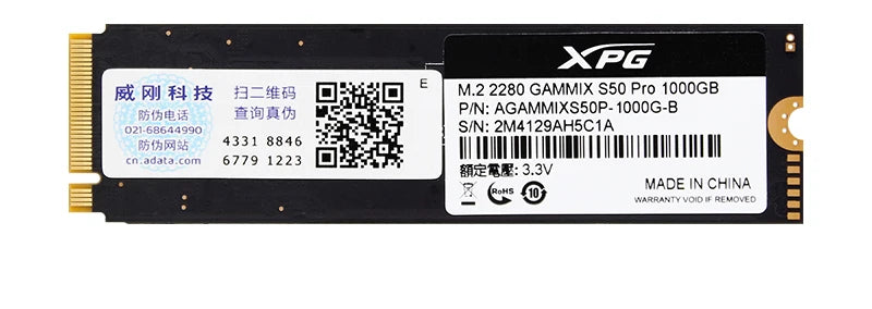 ADATA XPG GAMMIX S50 PRO SSD NVMe M2 PCIe Gen4x4 M.2 2280 Solid State Drive 500G 1TB Internal Hard disk 3D NAND Flash Hard Drive