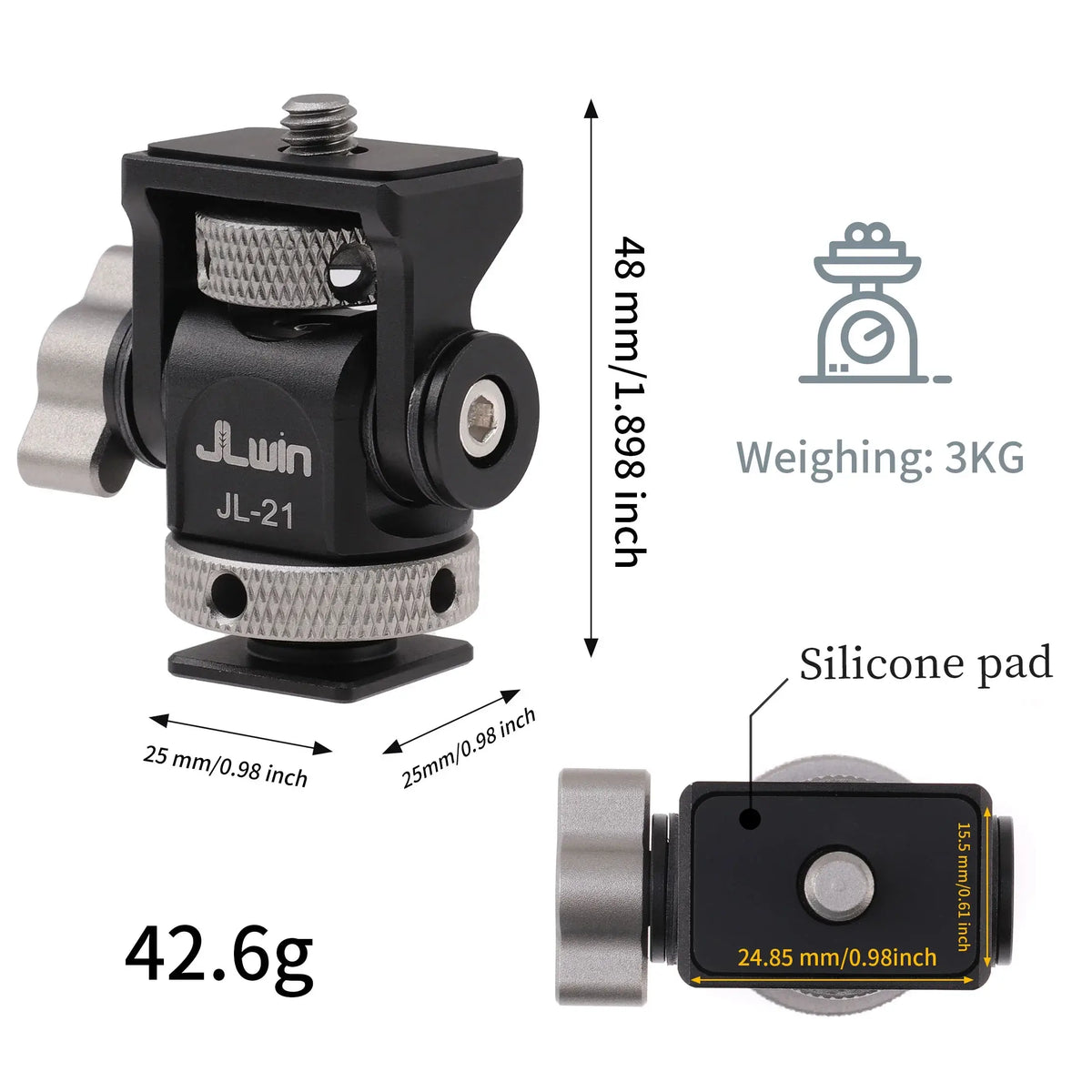 FOTGA JL-21 DSLR Kamera Monitor Mount Adapter für Nikon Canon Sony 360 Einstellbare Monitor Adapter Zubehör Foto Studio kits