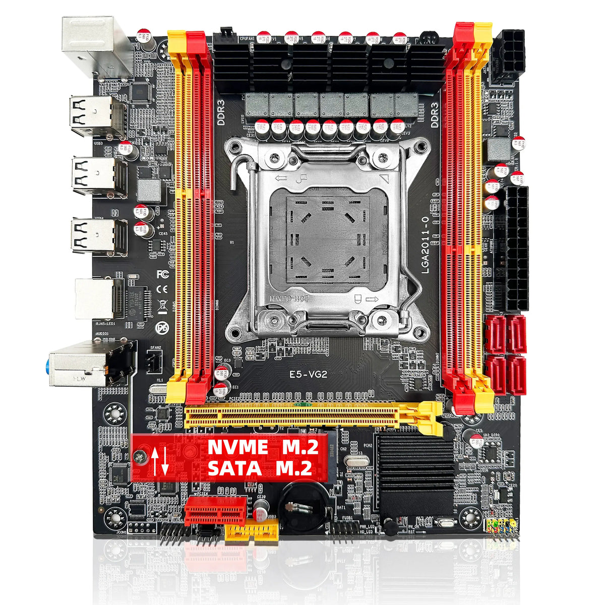 Kit de placa base ZSUS X79 VG2 con CPU Intel LGA2011 Xeon E5 2689 C2, memoria RAM DDR3 de 16 GB y 1600 MHZ ECC, NVME M.2 SATA