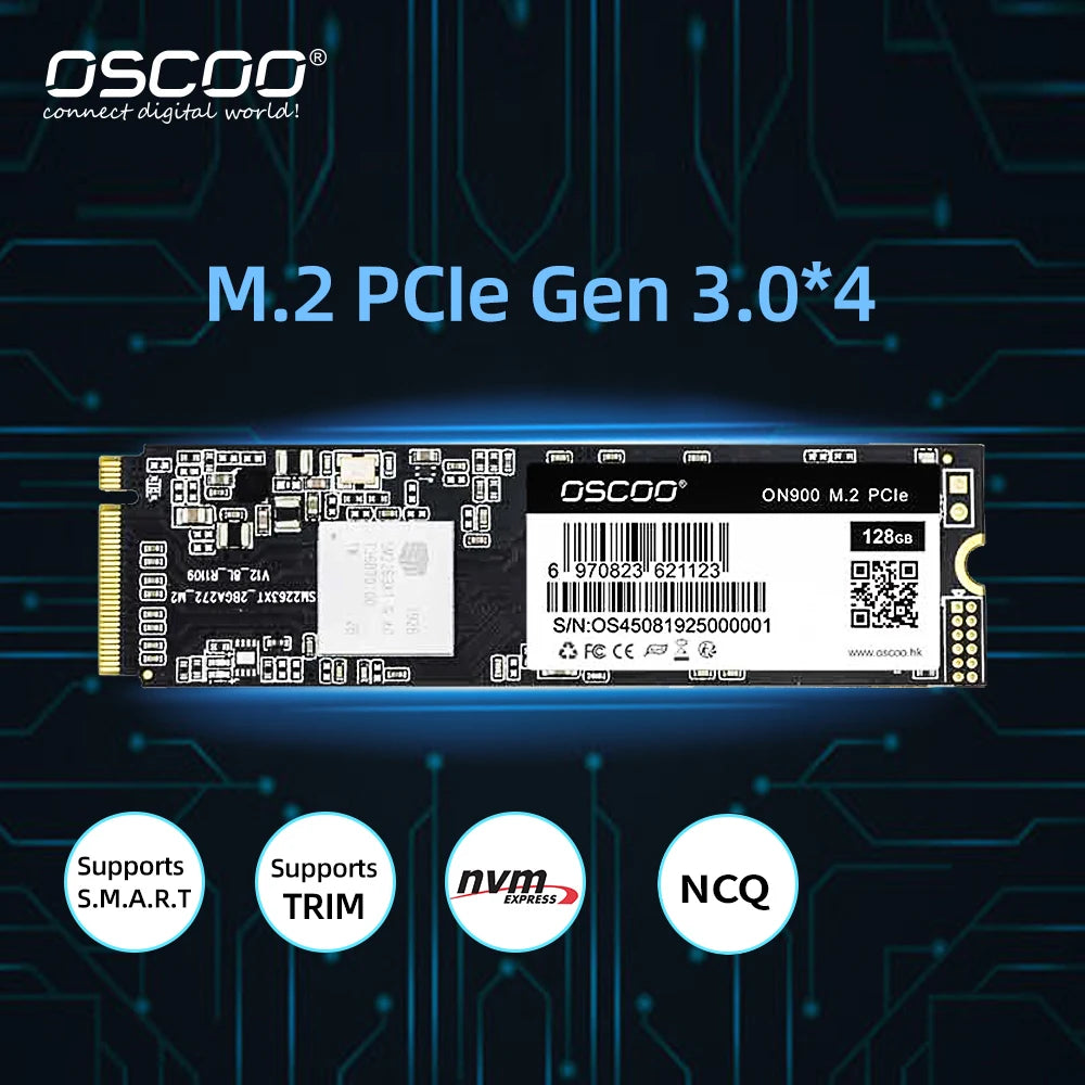 OSCOO M.2 2280 Internal solid-state drive NVMe 256GB 512GB SSD PCIe3.0 X4 3D TLC Hard Disk for Laptop Desktop Factory price