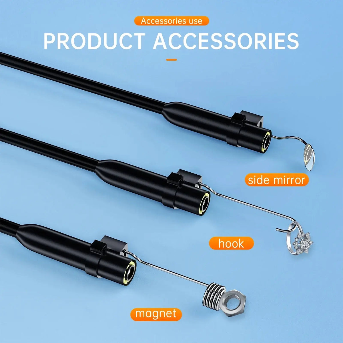 5.5/8mm Endoscope For Android Iphone&IOS Smartphone Car Pipe Automotive Boroscope Sewer Inspection Tools Endoscopy Camera Device