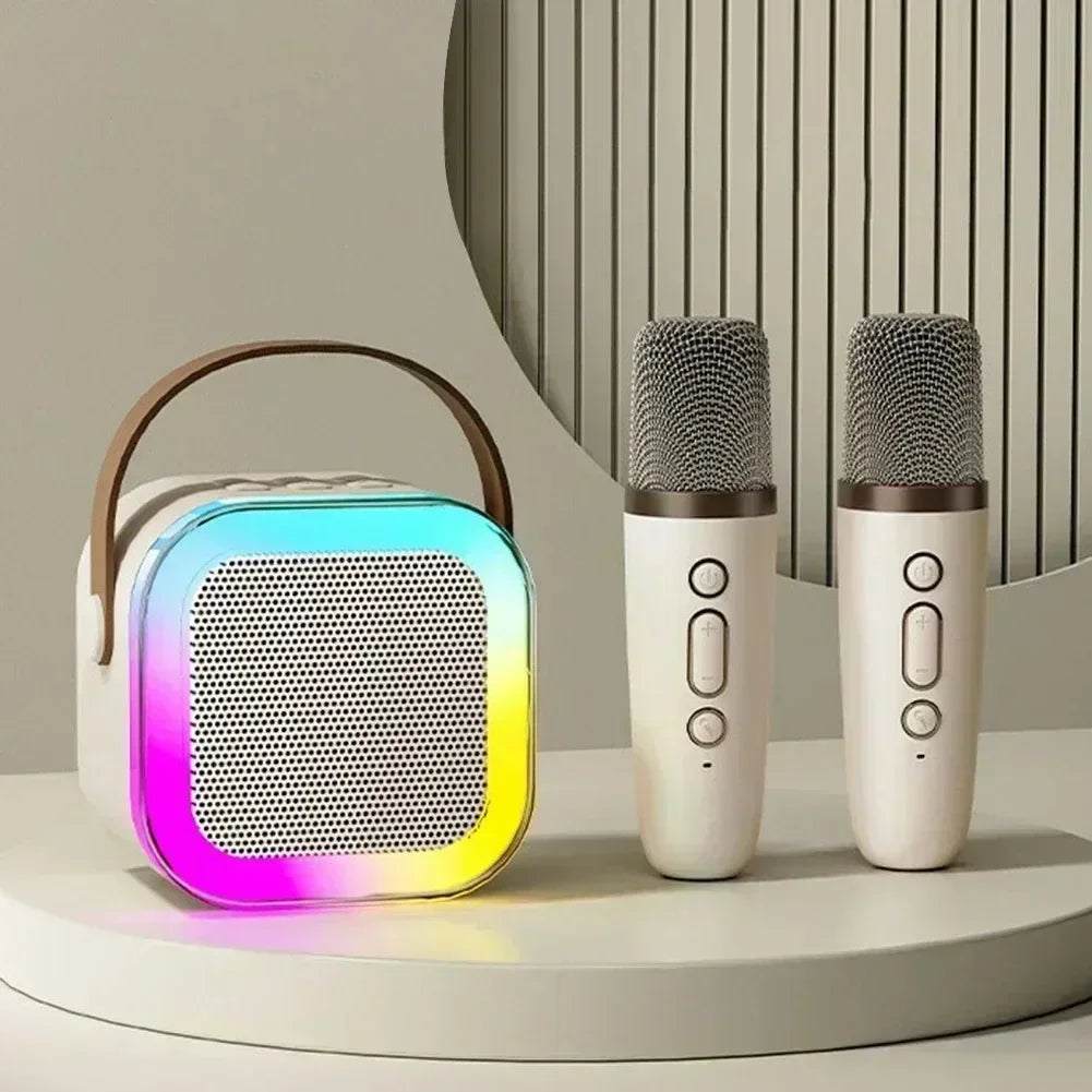 Nuevo altavoz portátil K12 con Bluetooth, minialtavoz inalámbrico con micrófono y karaoke para el hogar, máquina para cantar canciones familiares