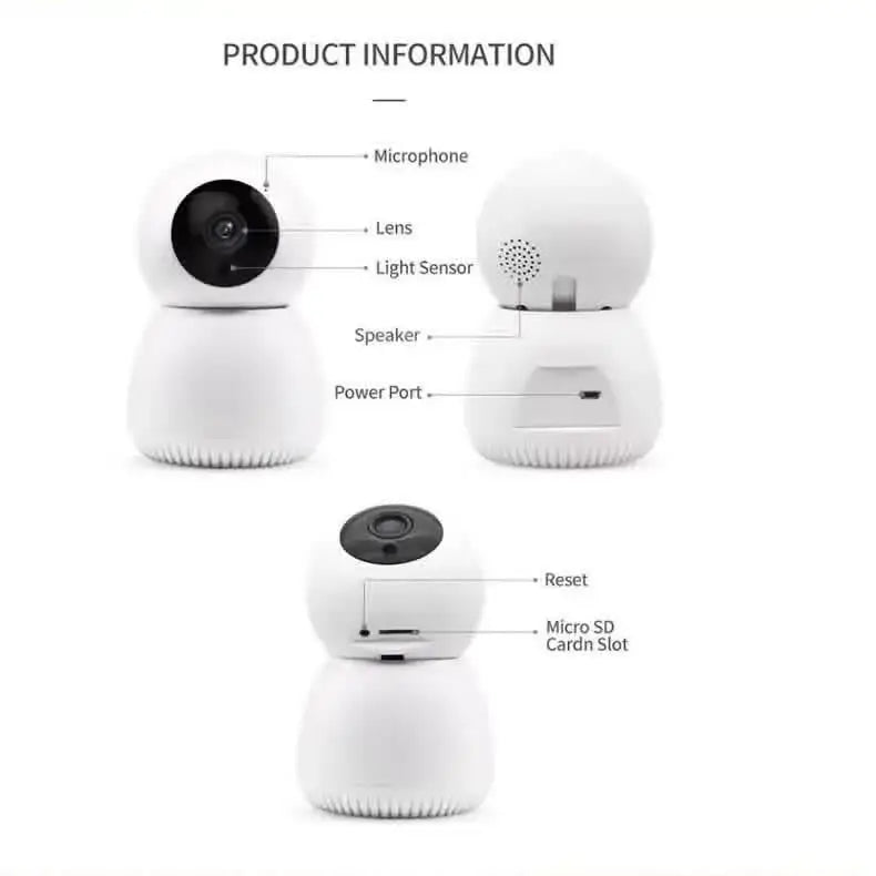 SnowMan WIFI IP-Kamera Smart Home Überwachungskamera Automatisches Tracking Sicherheitsschutz Indoor WiFi Wireless Babyphone