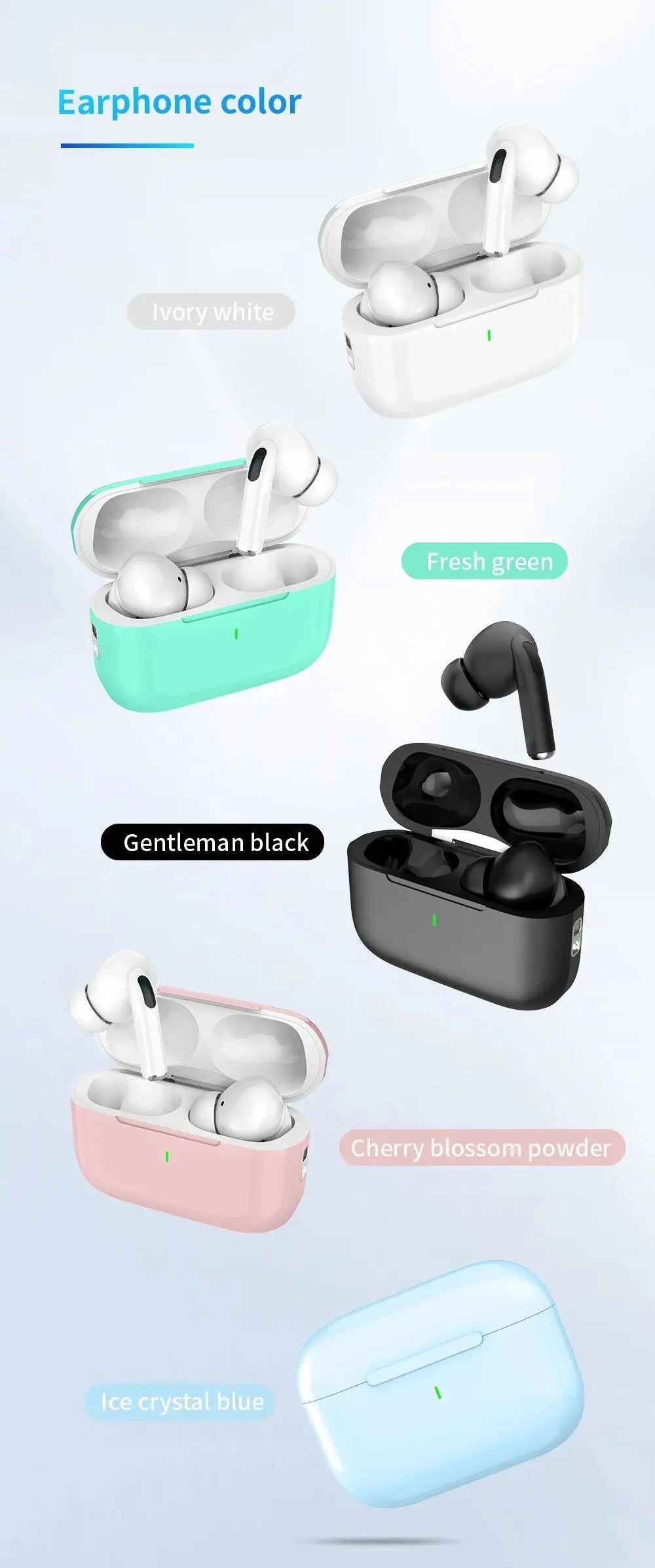 Auriculares inalámbricos Bluetooth Air Pro 2024 nuevos, auriculares con sonido de alta fidelidad, baja latencia y reducción de ruido para iPhone y Android