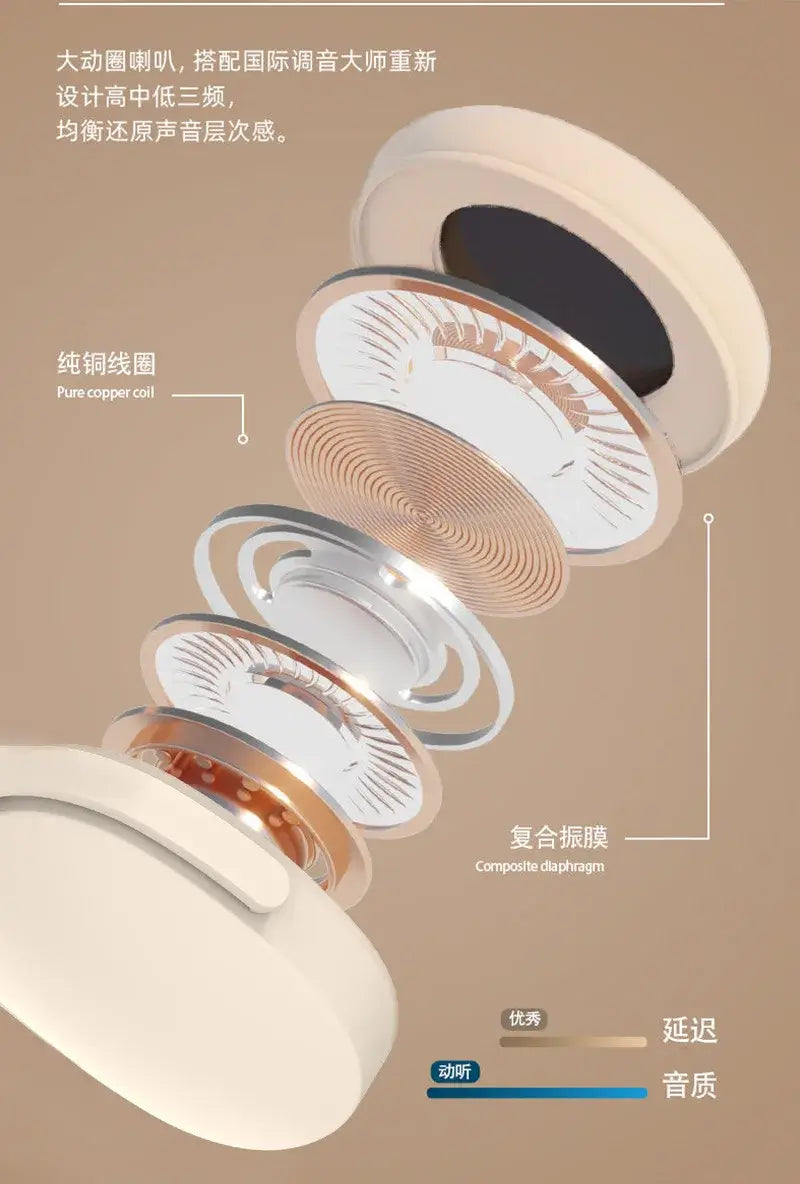 Exploded diagram of Original Xiaomi Wireless Headphones showing internal components for enhanced audio quality.