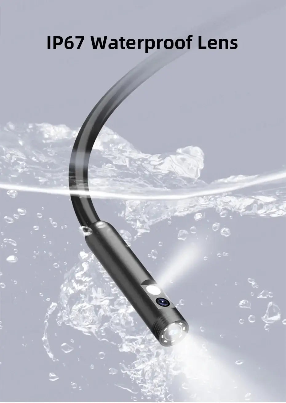 KERUI Dual&Single Lens Endoscope Camera with 1080P 4.3" IPS Screen IP67 Waterproof Car Pipe Inspection Borescope 2600mAh